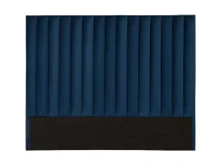 Hoofdeinde Sarah Met Verticale Naden - 140 Cm - Fluweel - Donkerblauw