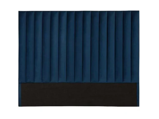 Hoofdeinde Sarah Met Verticale Naden - 140 Cm - Fluweel - Donkerblauw