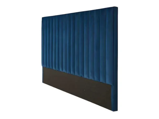 Hoofdeinde Sarah Met Verticale Naden - 160 Cm - Fluweel - Donkerblauw