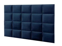 Hoofdeinde Wandpanelen Bartel - 200 Cm - Fluweel - Blauw - Van Pascal Morabito