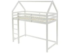 Hoogslaper 90 X 190 Cm - Grenen - Wit + Matras - Tarzia