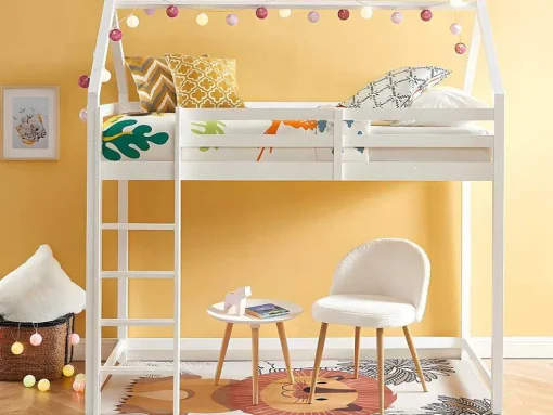 Hoogslaper 90 X 190 Cm - Grenen - Wit + Matras - Tarzia