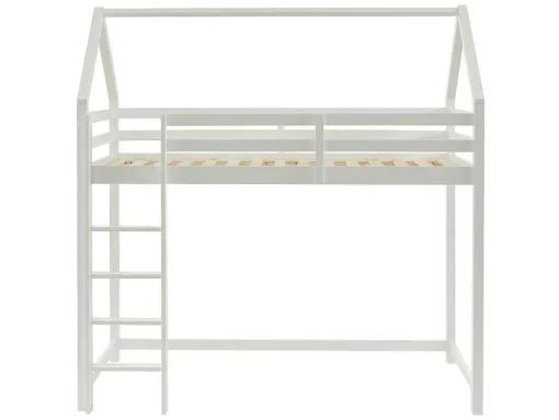 Hoogslaper 90 X 190 Cm - Massief Grenen - Wit - Tarzia