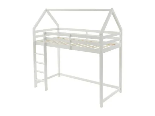 Hoogslaper 90 X 190 Cm - Massief Grenen - Wit - Tarzia