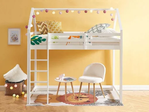Hoogslaper 90 X 190 Cm - Massief Grenen - Wit - Tarzia