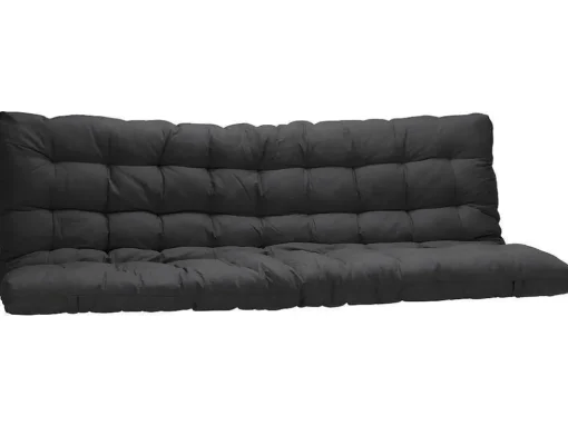 Hoogslaper 90 X 190 Cm - Met Uitklapbare Bank - Metaal - Zilver + Zwart Futon - Modulo V