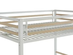Hoogslaper 140 X 200 Cm - Metaal En Mdf - Wit - Jogui