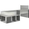 Hoogslaper 90 X 200 Cm Met Opbergruimte En Bureau - Kleur: Naturel En Antraciet - Rigali