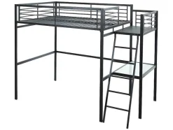 Hoogslaper Casual - Met Bureau - Kleur: Antraciet - Inclusief Matras 140 X 190 Cm