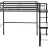 Hoogslaper Casual Ii - Bed 140 X 190 Cm - Bureau - Antraciet