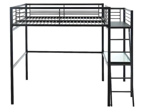 Hoogslaper Casual Ii - Bed 140 X 190 Cm - Bureau - Antraciet