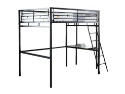 Hoogslaper Casual Ii - Bed 140 X 190 Cm - Bureau - Antraciet