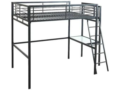 Hoogslaper Casual Ii - Bed 140 X 190 Cm - Bureau - Antraciet