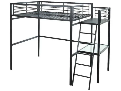 Hoogslaper Casual Ii - Bed 140 X 190 Cm - Bureau - Antraciet