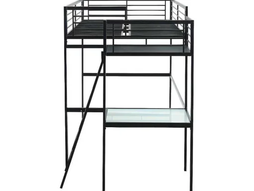 Hoogslaper Casual Ii - Bed 140 X 190 Cm - Bureau - Antraciet