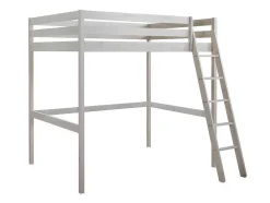 Hoogslaper Gedeon Ii - 140 X 190 Cm - Massief Grenen - Gebleekt + Matras
