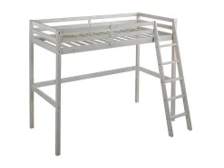 Hoogslaper Gedeon Ii - 90 X 190 Cm - Massief Grenen - Gebleekt + Matras