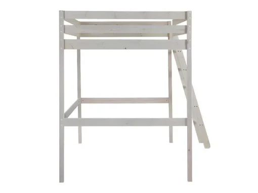 Hoogslaper Gedeon Ii - 140 X 190 Cm - Massief Grenen - Gebleekt + Matras