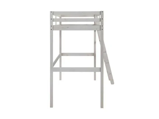 Hoogslaper Gedeon Ii - 90 X 190 Cm - Massief Grenen - Gebleekt + Matras