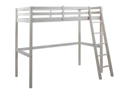 Hoogslaper Gedeon Ii - 90 X 190 Cm - Massief Grenen - Gebleekt + Matras