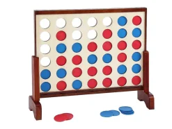 Houten Reuze-Bordspel - 4 Op Een Rij - L79 X H72 Cm - Toupsi