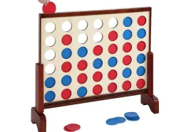 Houten Reuze-Bordspel - 4 Op Een Rij - L79 X H72 Cm - Toupsi
