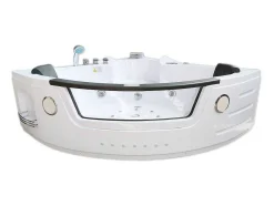 Hydromassage Chromotherapiebad 140 X 140 Cm Met Verwarming En Dubbele Pomp 20 Jets Camelia