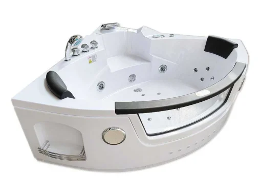 Hydromassage Chromotherapiebad 140 X 140 Cm Met Verwarming En Dubbele Pomp 20 Jets Camelia
