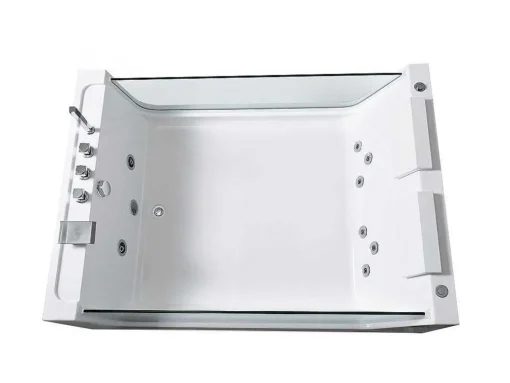Hydromassagebad Met 2 Panoramische Glazen 170 X 120 Cm 8 Jets Gemma
