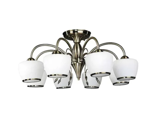 Imola Hanglamp, Messing, Wit, 75X75X30 Cm, Epikasa