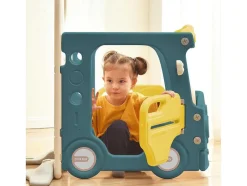 3 In 1 Glijbaan - Met Trap, Basketbalring - Autovorm - Groen