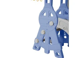 4 In 1 Glijbaan - Met Trap, Schommel, Basketbalring - Blauw