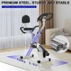 3 In 1 Opvouwbare Hometrainer, Magnetische X-Bike Ligfiets Fitness Bike Met 8-Level Verstelbare Weerstand Voor Home Gym Workout