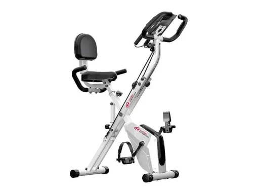 3 In 1 Opvouwbare Hometrainer, Magnetische X-Bike Ligfiets Fitness Bike Met 8-Level Verstelbare Weerstand Voor Home Gym Workout