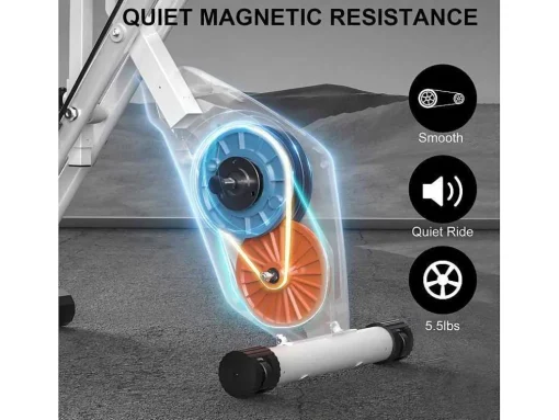 3 In 1 Opvouwbare Hometrainer, Magnetische X-Bike Ligfiets Fitness Bike Met 8-Level Verstelbare Weerstand Voor Home Gym Workout