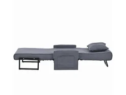 3-In-1 Converteerbare Fauteuil In Stof - Grijs