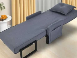 3-In-1 Converteerbare Fauteuil In Stof - Grijs