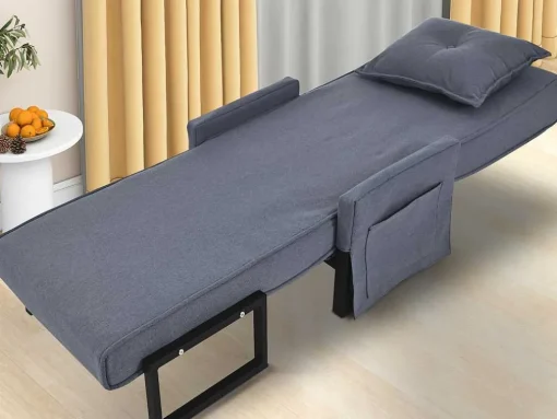 3-In-1 Converteerbare Fauteuil In Stof - Grijs