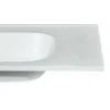 Inbouwwastafel In Hars Met Steenlook - Wit - L80 X B46 Cm - Okiwa
