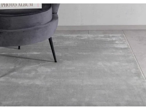 Indra Vloerkleed 300X200 Cm Viscose Grijs.