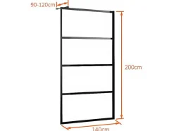 Inloopdouchewand Inaya In Industriele Stijl - 140X200 Cm
