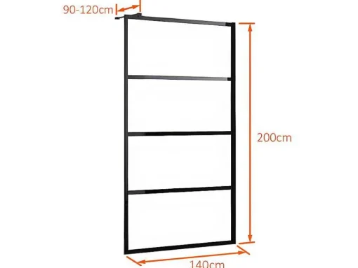 Inloopdouchewand Inaya In Industriele Stijl - 140X200 Cm