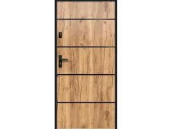 Inox Toegangsdeur H207 X B100 Cm Eik Effect - Rechts - Naxara
