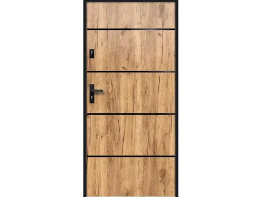 Inox Toegangsdeur H207 X B100 Cm Eik Effect - Rechts - Naxara