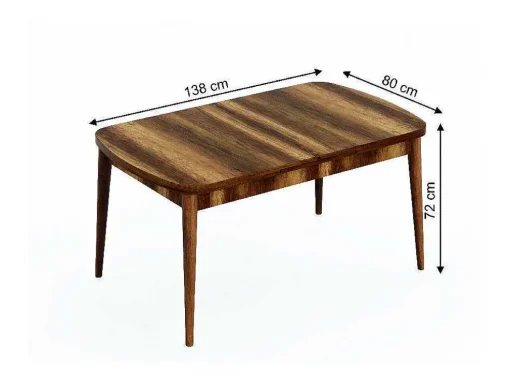 Irmak Tafel, Walnoot, 178X80X72 Cm, Epikasa