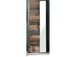Irwin Kledingkast 2 Deuren, Grijs Matera Decor, Old Wood Decor.