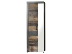 Irwin Kledingkast 2 Deuren, Grijs Matera Decor, Old Wood Decor.