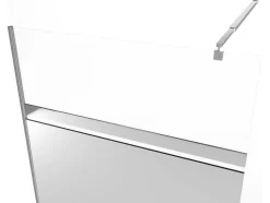 Italiaanse Douchewand Mat Zwart Met Spiegeleffect - 120 X 200 Cm - Zenado