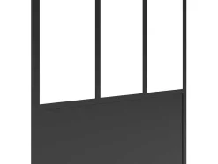Italiaanse Douchewand Mat Zwart Met Werkplaatsstijl - 140 X 200 Cm - Urbanik