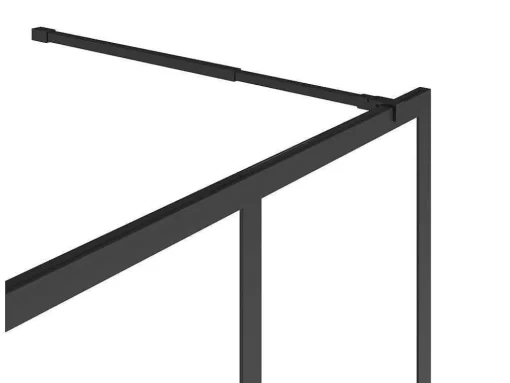 Italiaanse Douchewand Mat Zwart Met Werkplaatsstijl - 140 X 200 Cm - Urbanik
